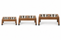 Elevated pet feeding bowl stand in three sizes